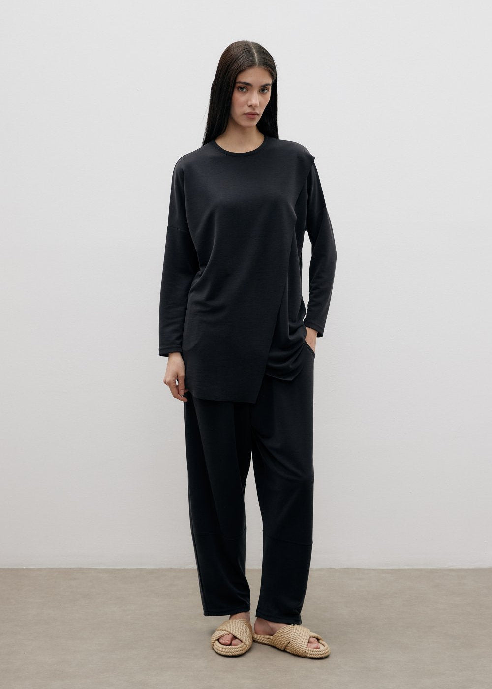 MODAL BAMBU OVERSIZE TAKIM SİYAH