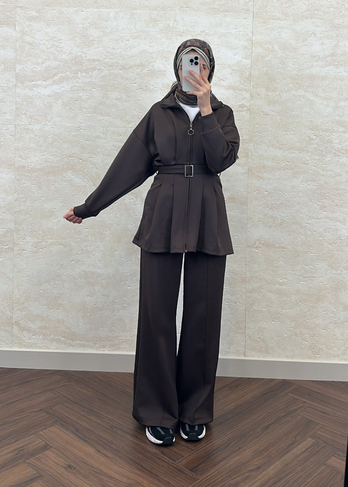 SKUBA KEMERLİ TAKIM KAHVE