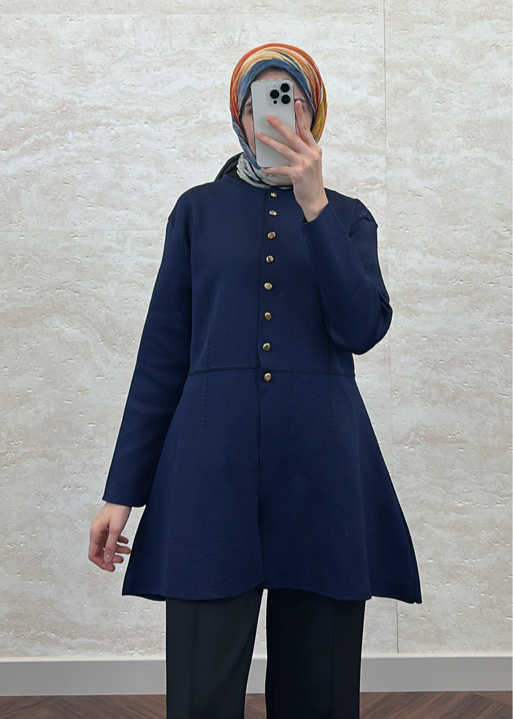 PREMIUM UZUN TRİKO HIRKA LACİVERT