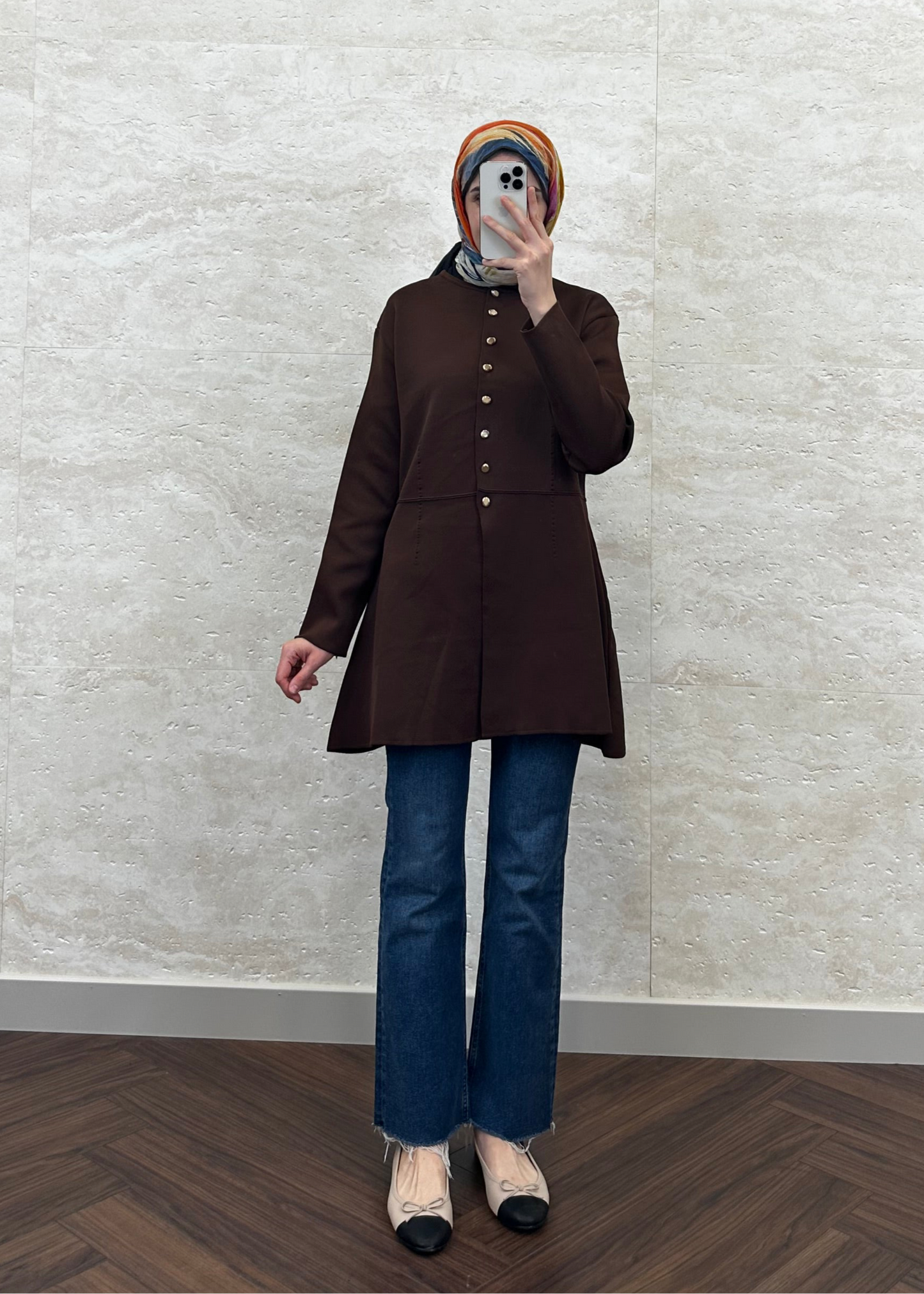 PREMIUM UZUN TRİKO HIRKA KAHVE