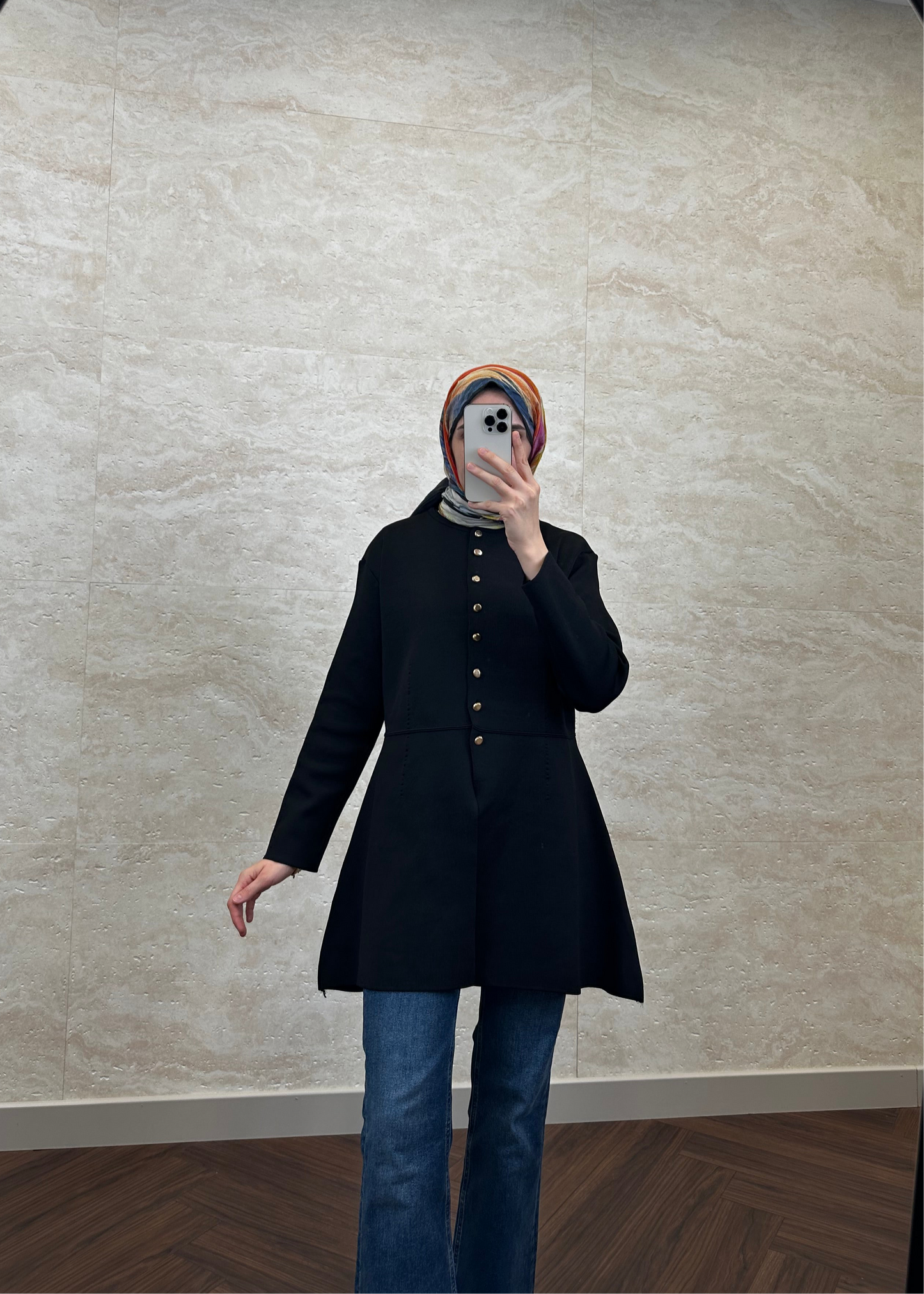 PREMIUM UZUN TRİKO HIRKA SİYAH