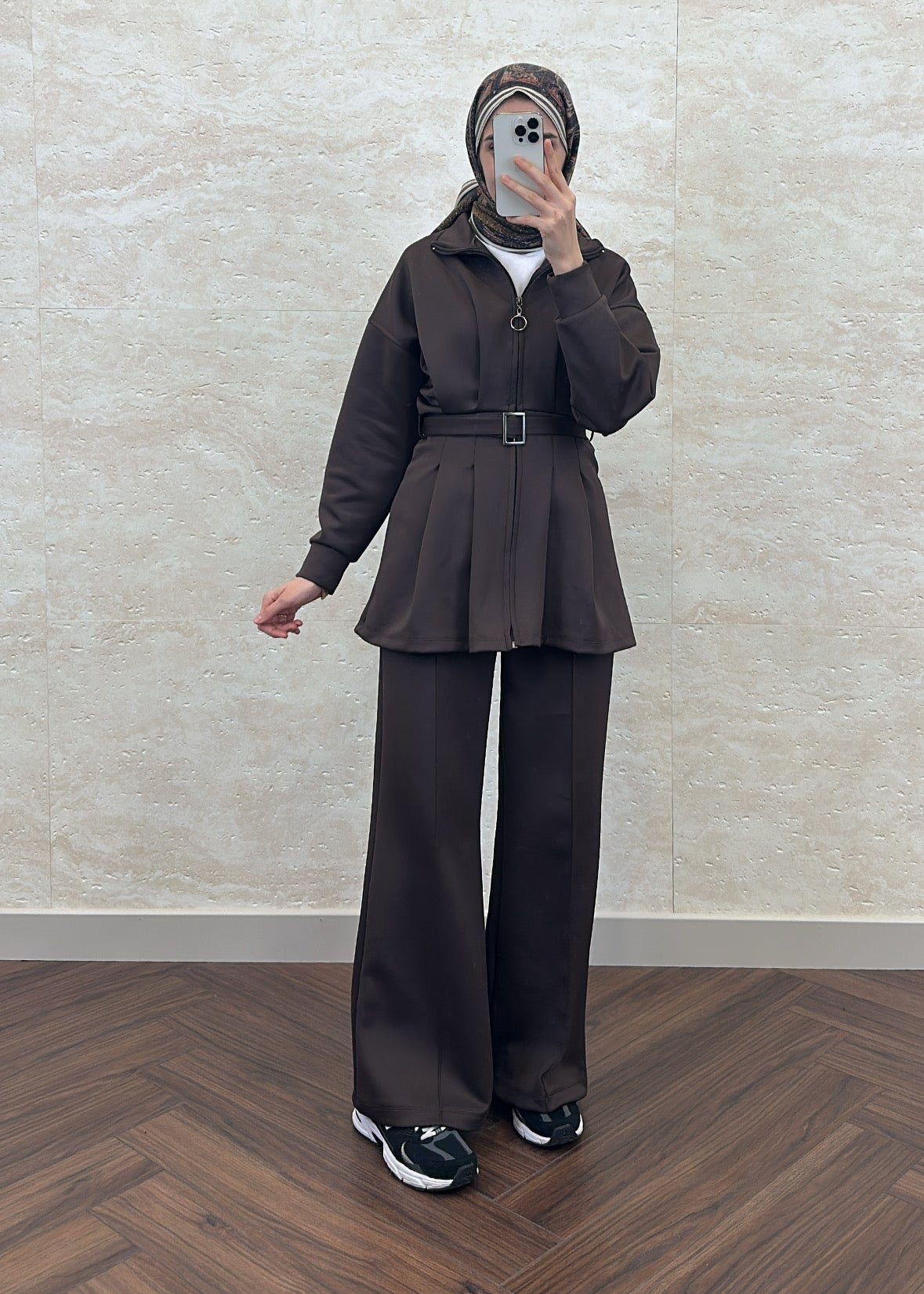 SKUBA KEMERLİ TAKIM KAHVE