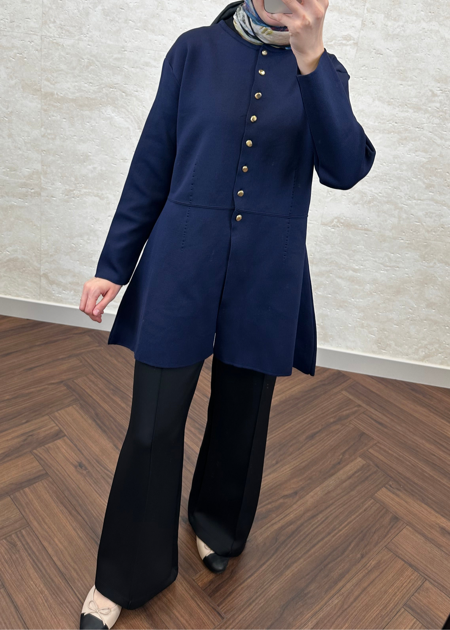 PREMIUM UZUN TRİKO HIRKA LACİVERT