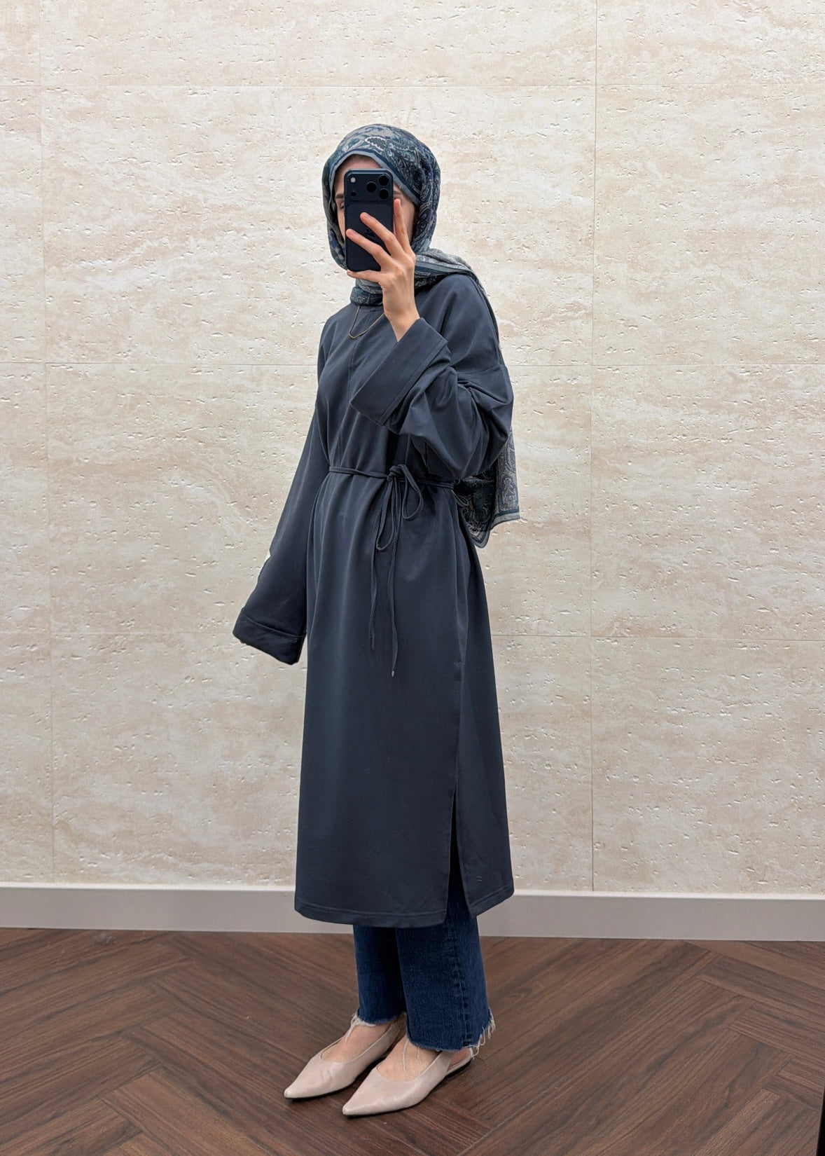 BASIC OVERSIZE UZUN TUNİK FÜME