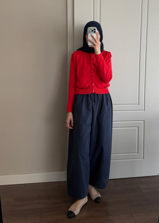 BARREL FIT PANTOLON LACİVERT