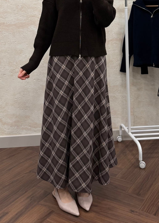 EKOSE KEMERLİ ETEK KAHVE