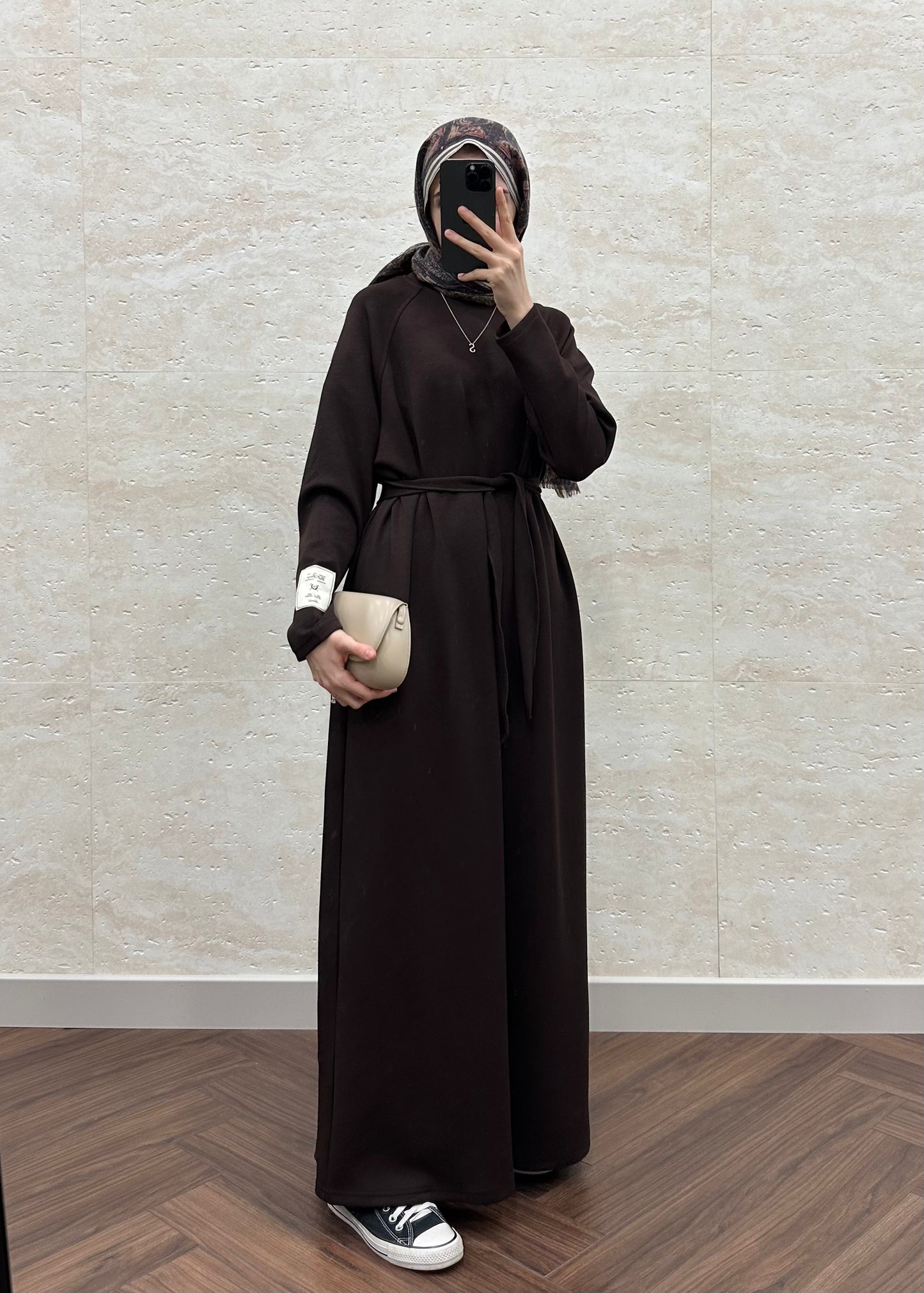 OYSH BASIC ELBİSE KAHVE