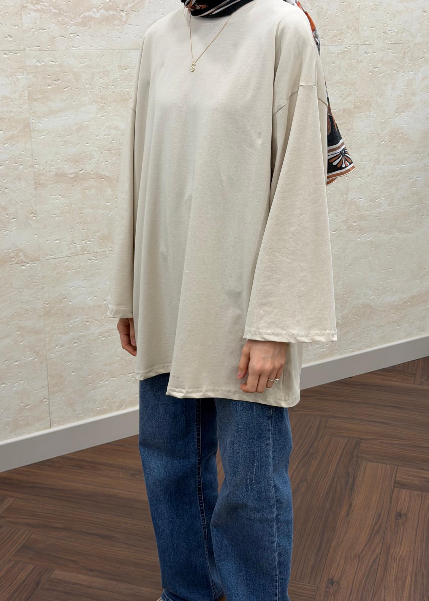 GENİŞ KOL OVERSIZE TUNİK TAŞ