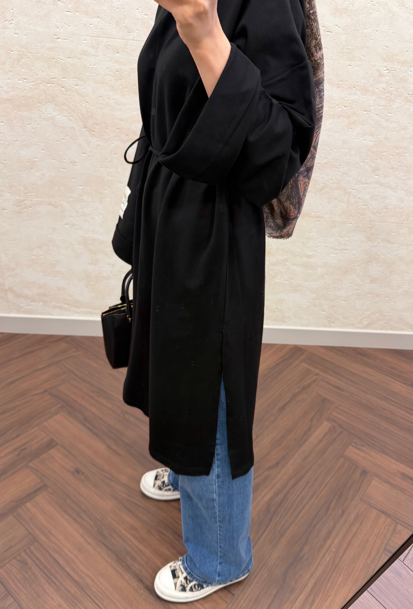 BASIC OVERSIZE UZUN TUNİK SİYAH