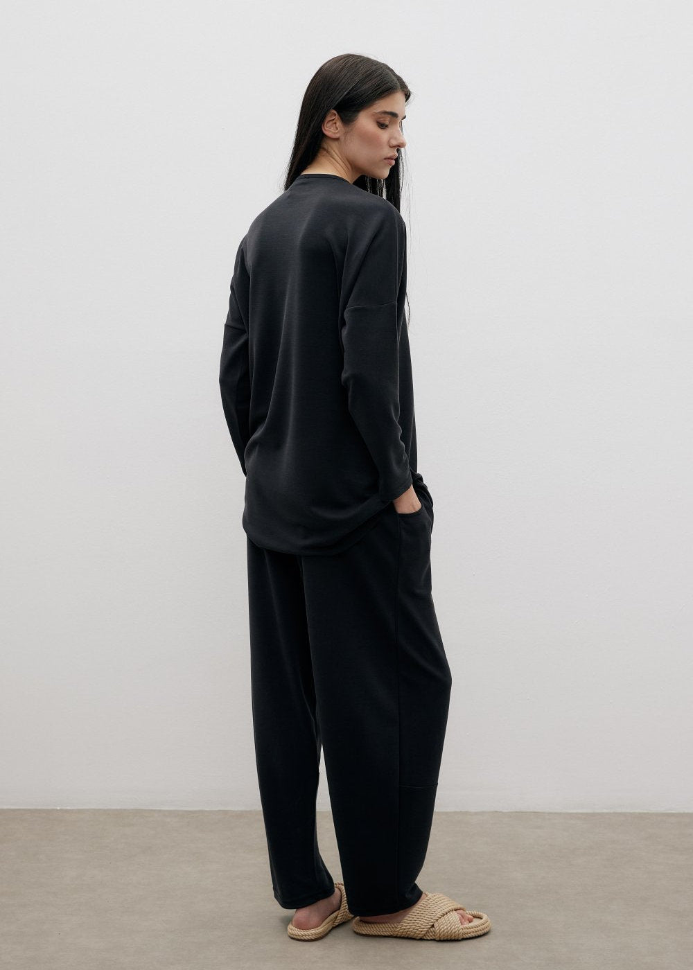 MODAL BAMBU OVERSIZE TAKIM SİYAH