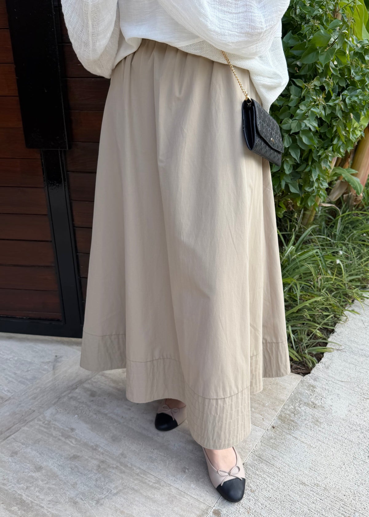 GABARDİN ETEK CAMEL