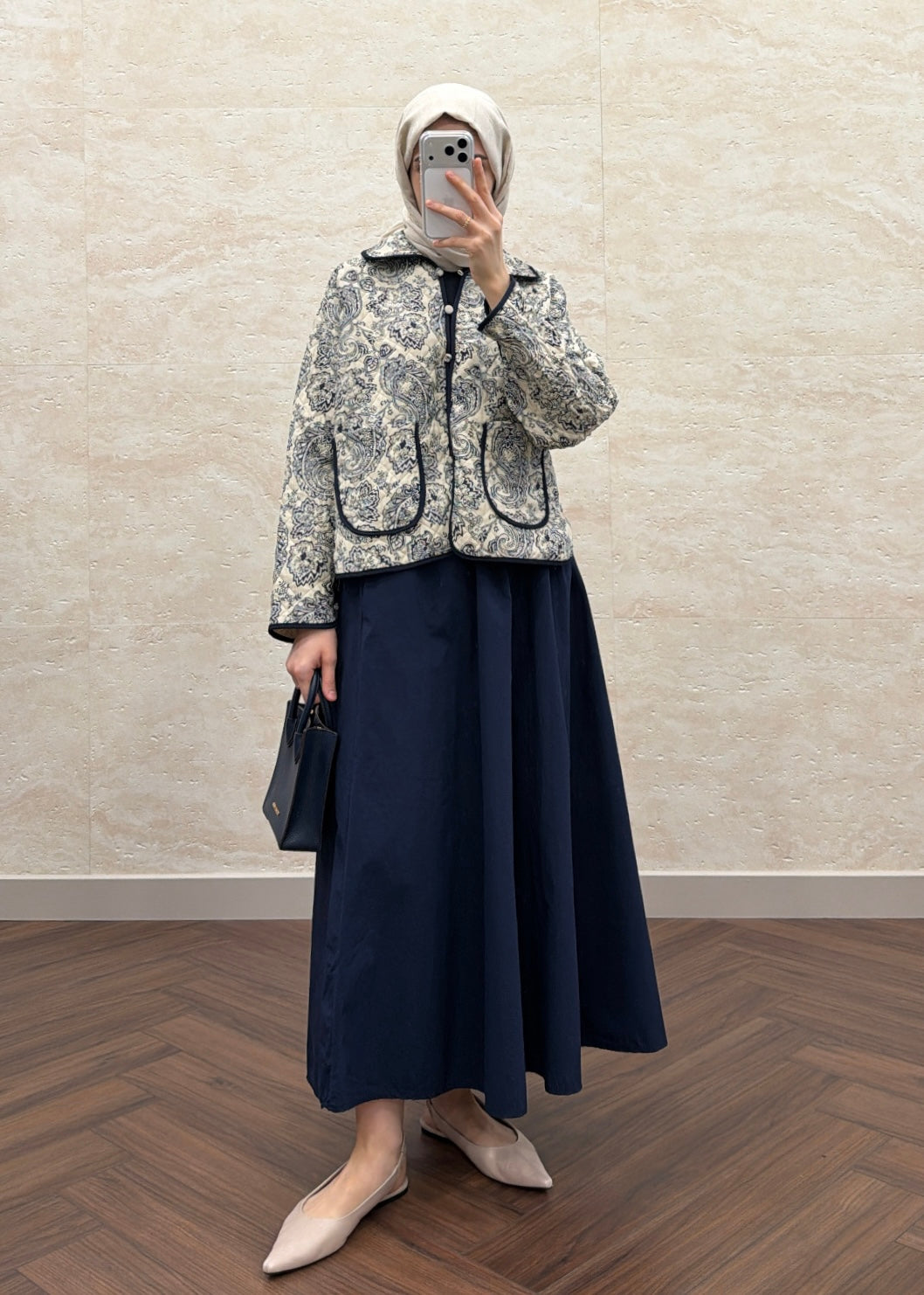 KAPİTONE KISA CEKET LACİVERT