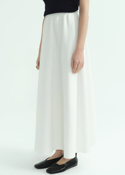 BELİ LASTİKLİ SKUBA ETEK BEYAZ