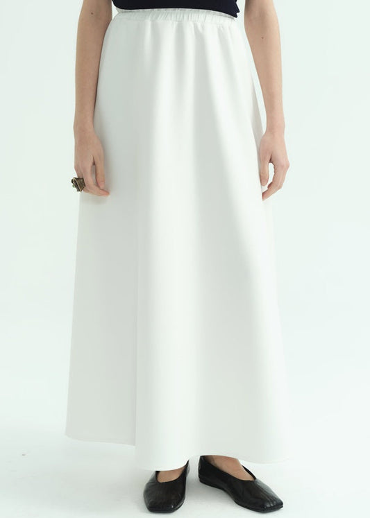 BELİ LASTİKLİ SKUBA ETEK BEYAZ