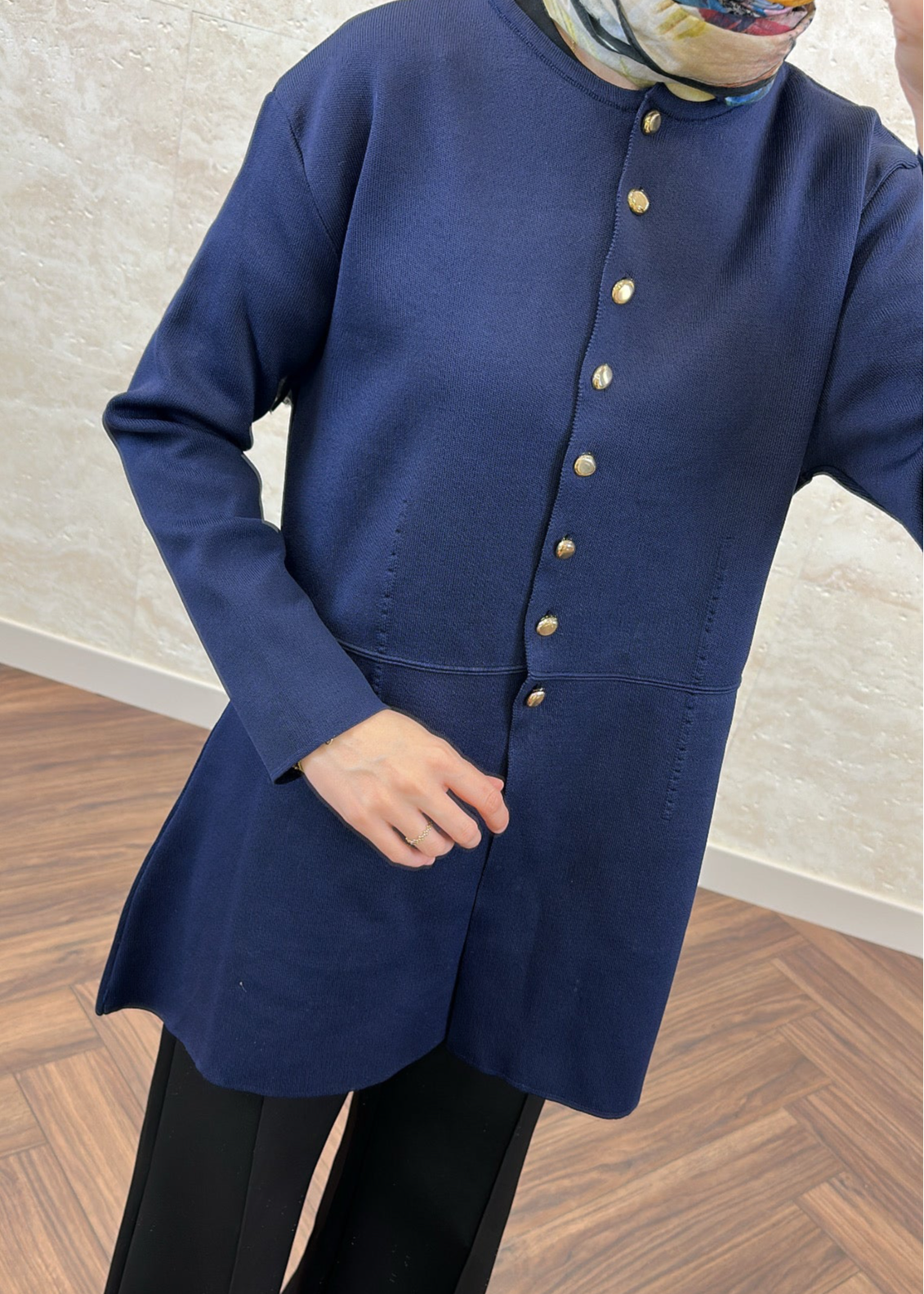 PREMIUM UZUN TRİKO HIRKA LACİVERT