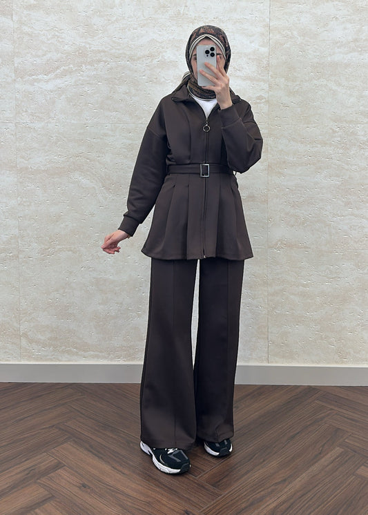 SKUBA KEMERLİ TAKIM KAHVE