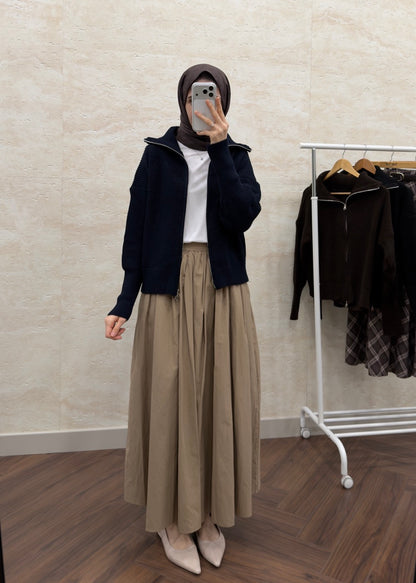DİK YAKA TRİKO HIRKA LACİVERT
