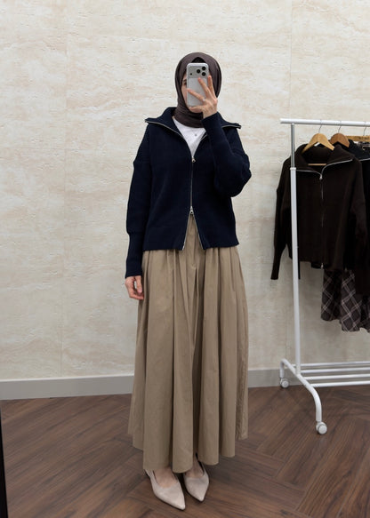 DİK YAKA TRİKO HIRKA LACİVERT