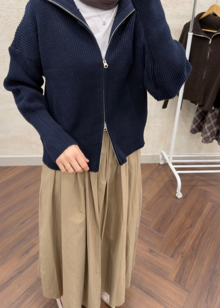 DİK YAKA TRİKO HIRKA LACİVERT