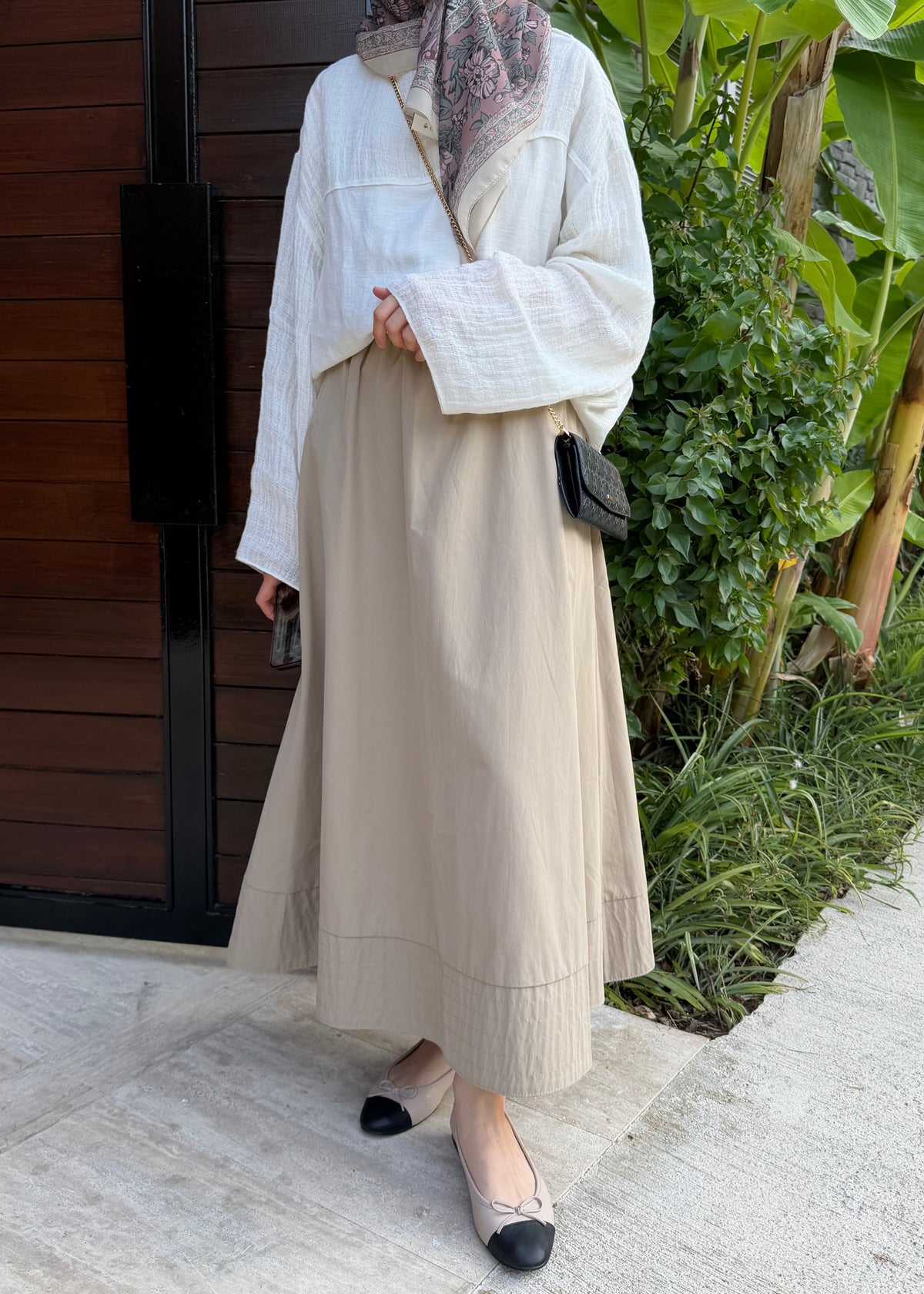 GABARDİN ETEK CAMEL