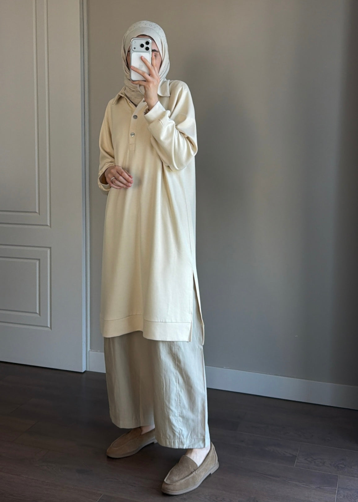 POLO YAKA BASIC TUNİK SARI