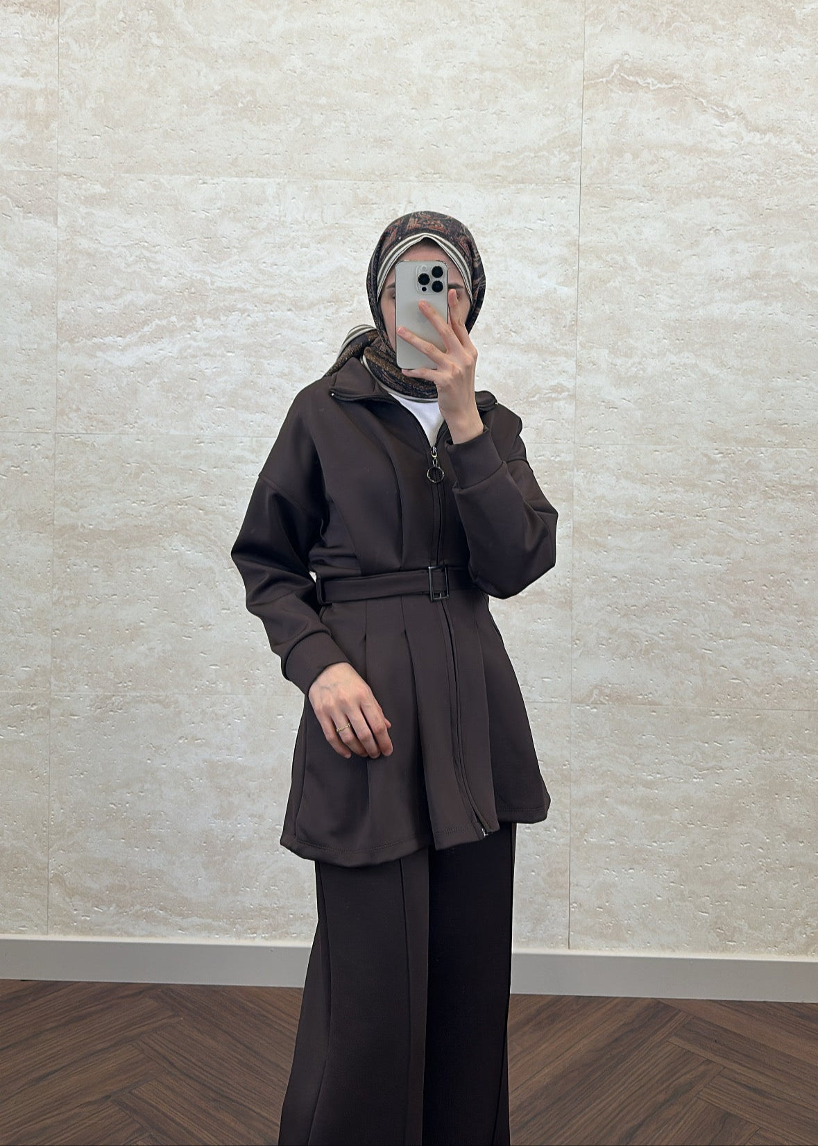 SKUBA KEMERLİ TAKIM KAHVE