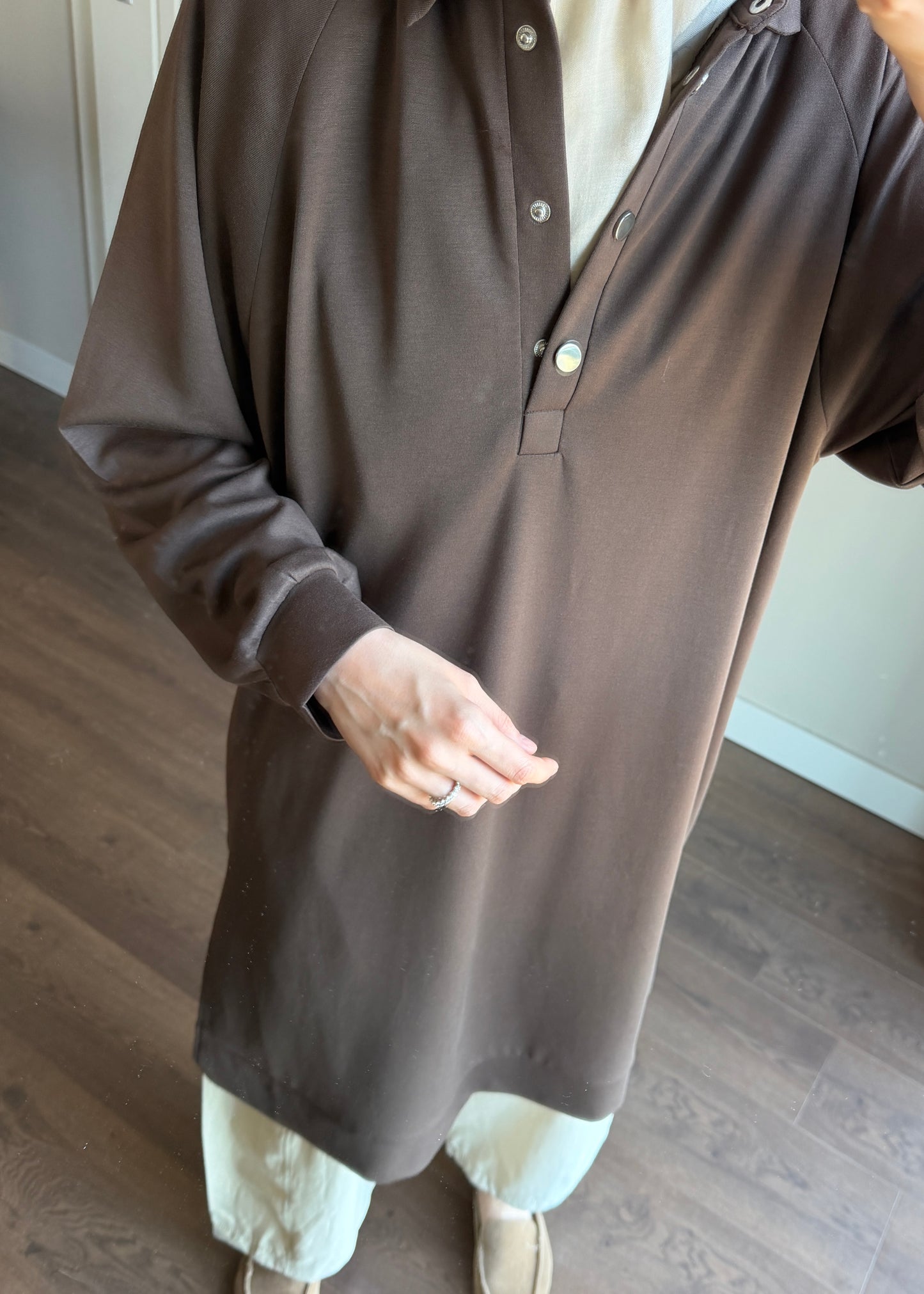 POLO YAKA BASIC TUNİK KAHVE