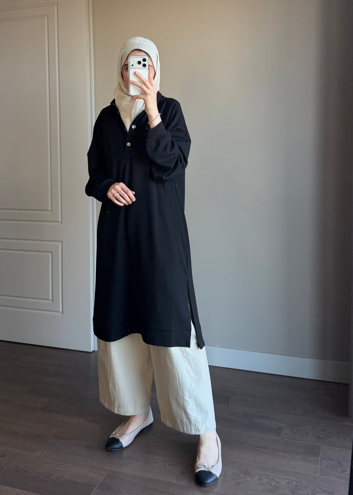 POLO YAKA BASIC TUNİK SİYAH