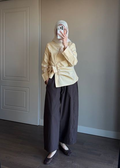 BARREL FIT PANTOLON KAHVE