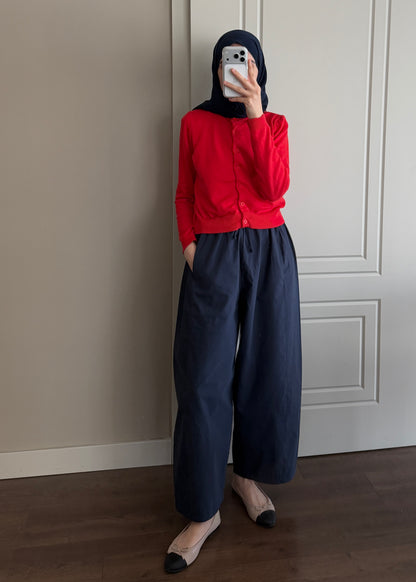 BARREL FIT PANTOLON LACİVERT