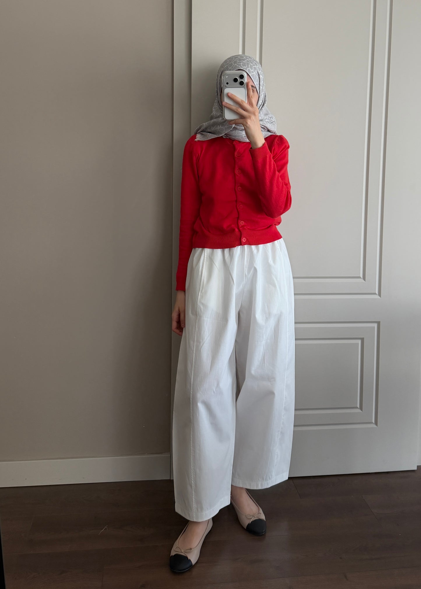 BARREL FIT PANTOLON BEYAZ