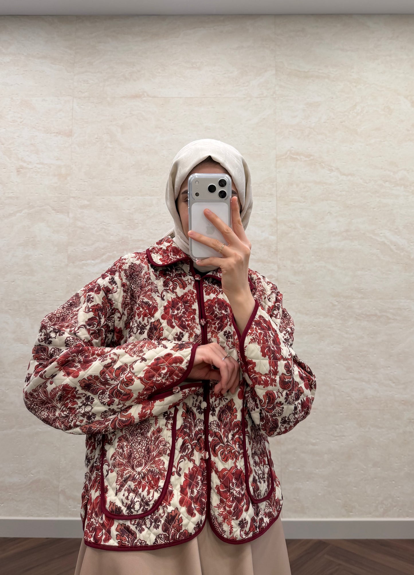 KAPİTONE KISA CEKET BORDO