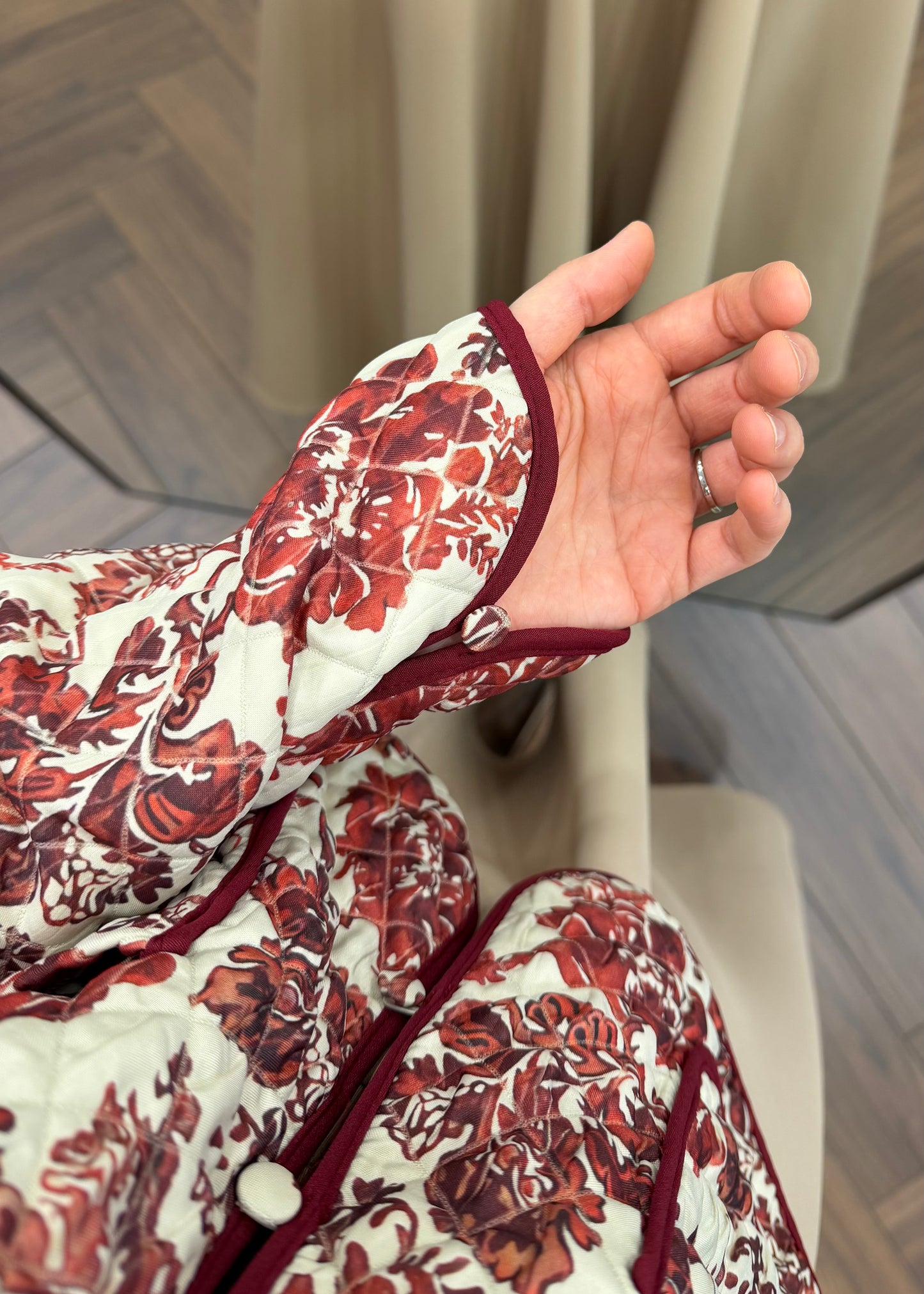 KAPİTONE KISA CEKET BORDO