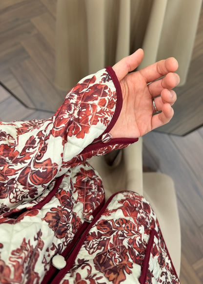 KAPİTONE KISA CEKET BORDO