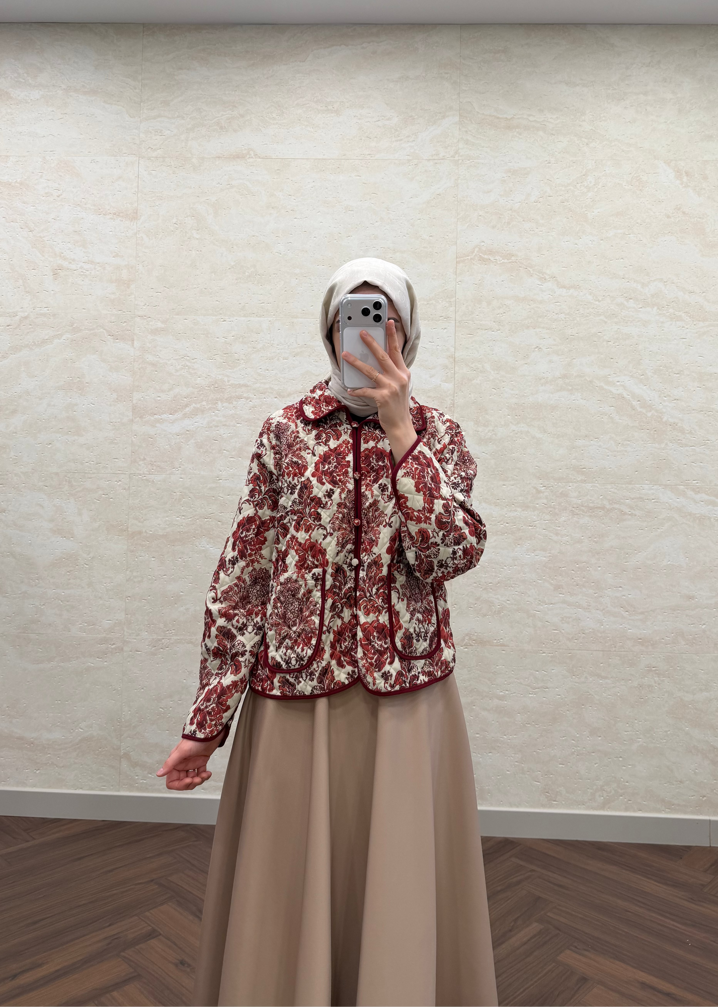 KAPİTONE KISA CEKET BORDO