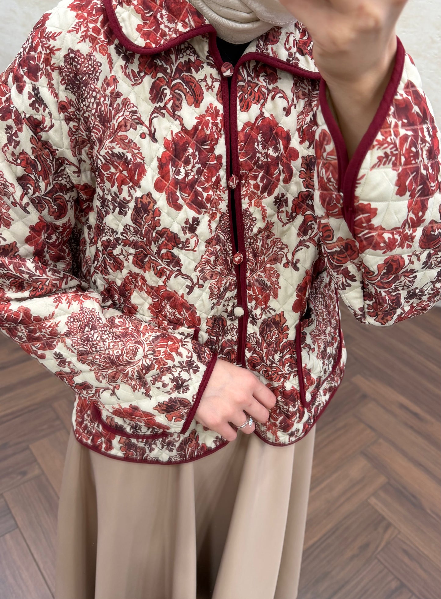 KAPİTONE KISA CEKET BORDO