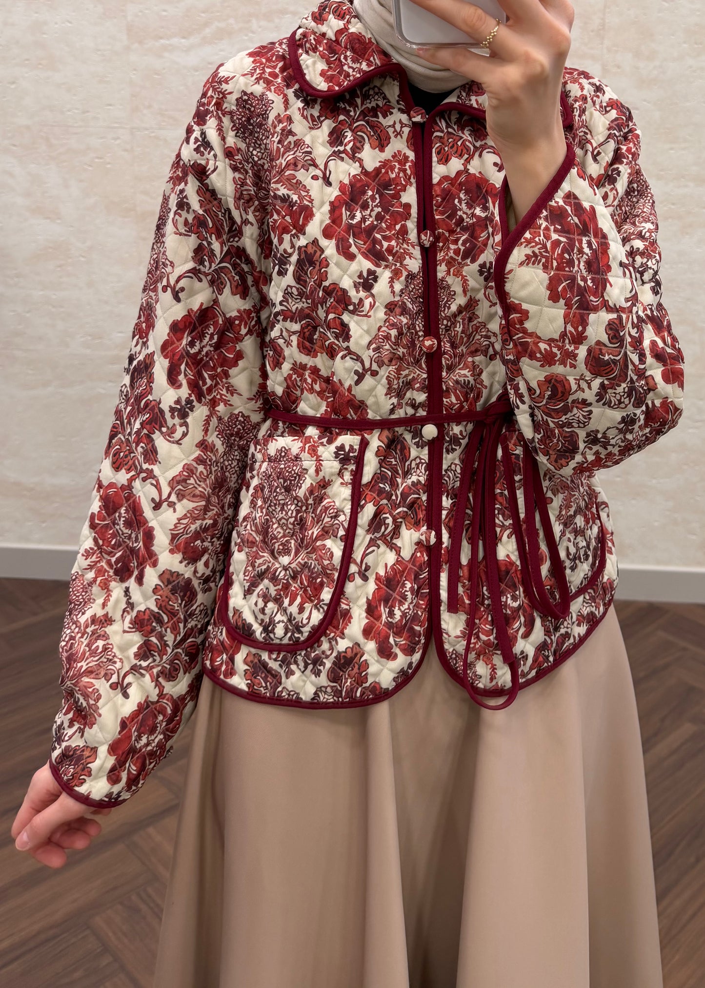 KAPİTONE KISA CEKET BORDO