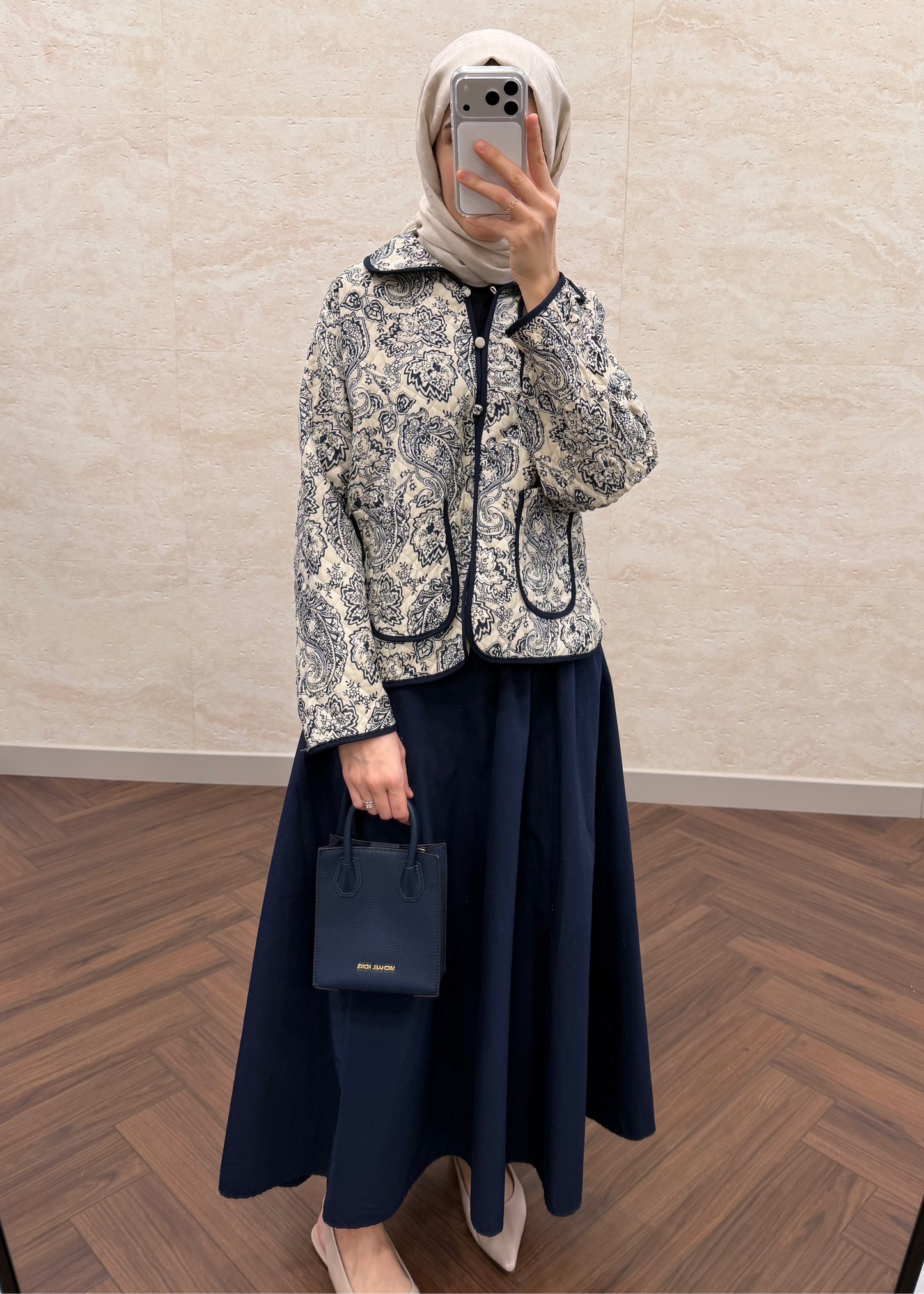 KAPİTONE KISA CEKET LACİVERT