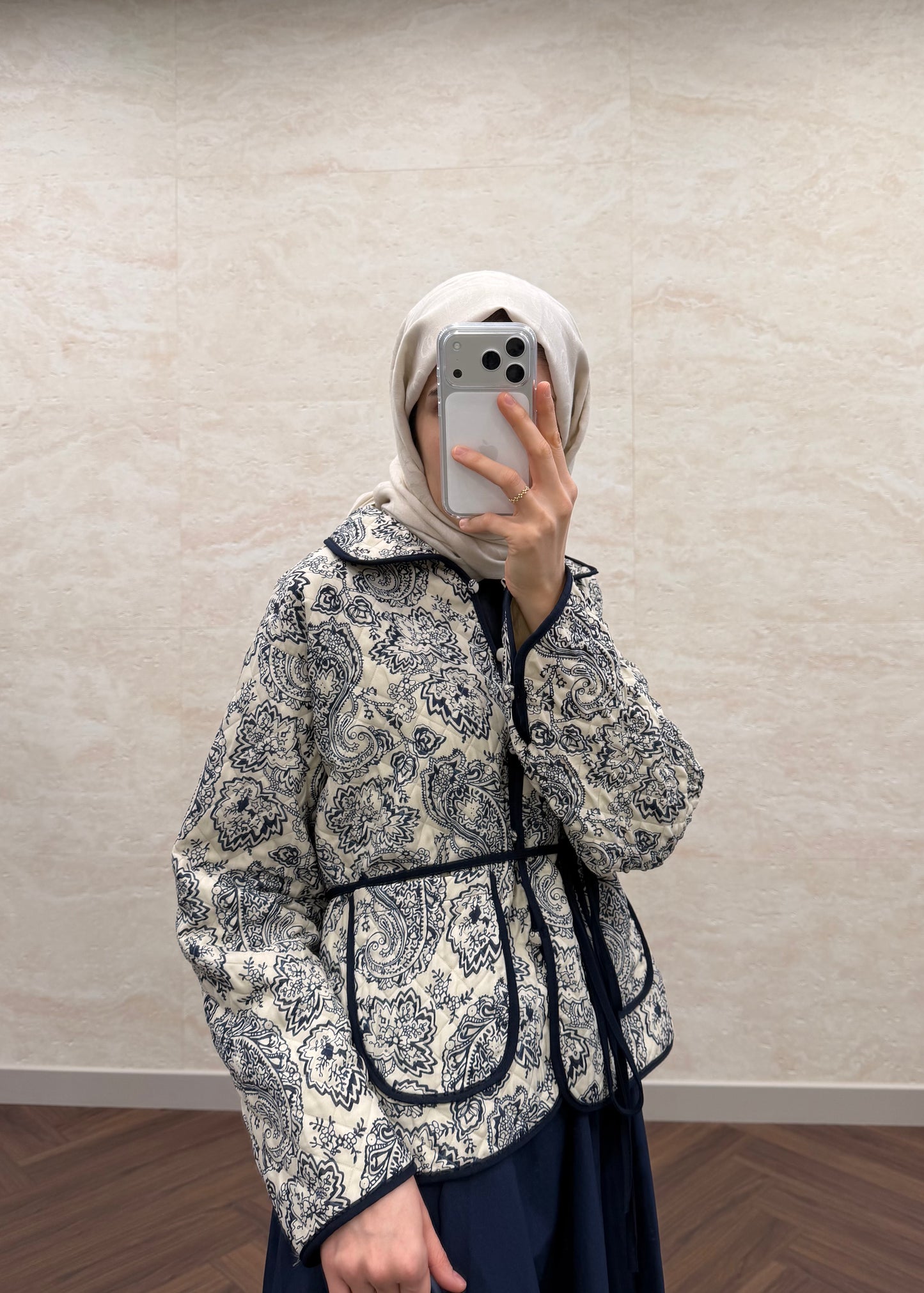 KAPİTONE KISA CEKET LACİVERT