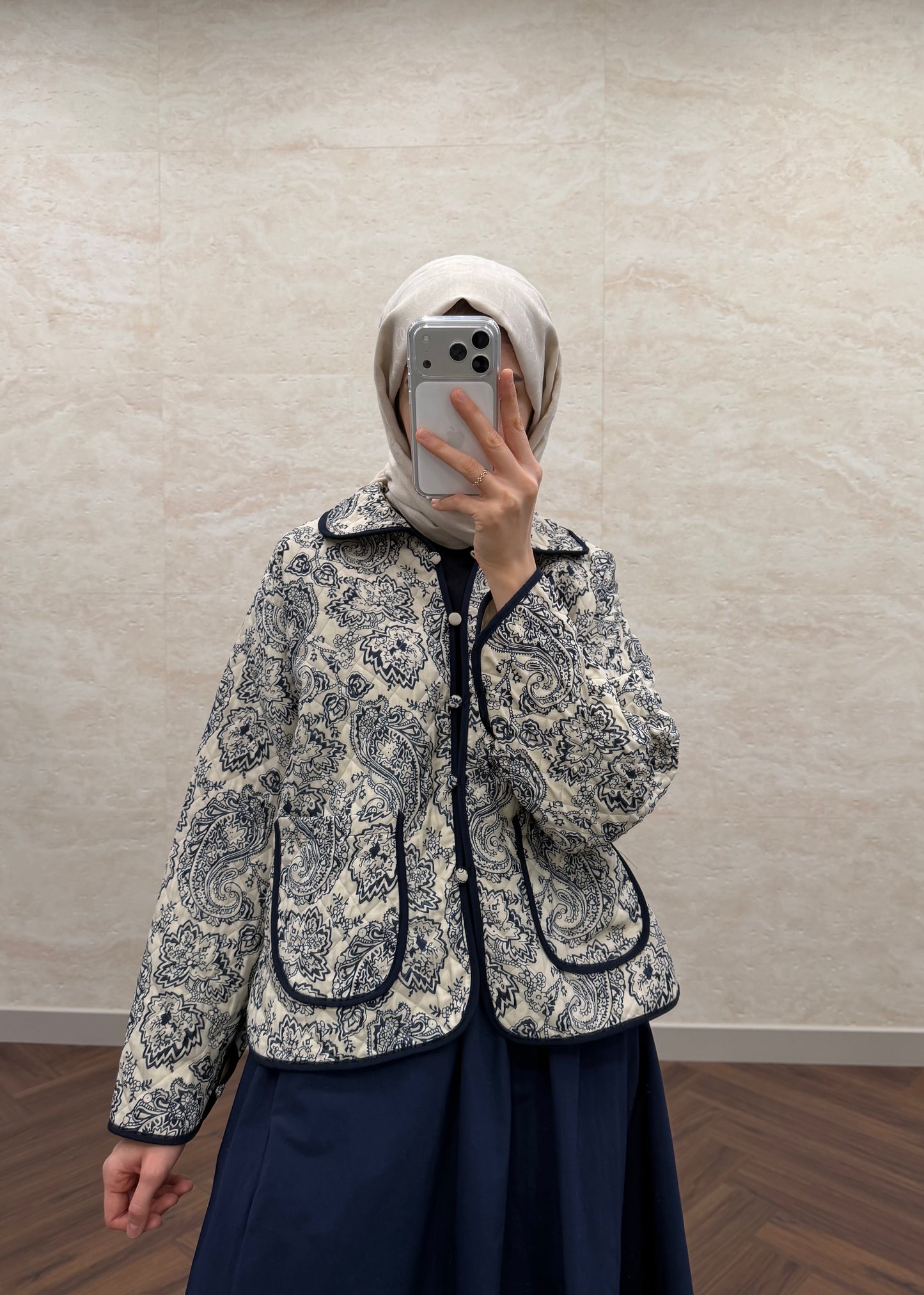 KAPİTONE KISA CEKET LACİVERT