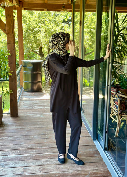 MODAL BAMBU OVERSIZE TAKIM SİYAH