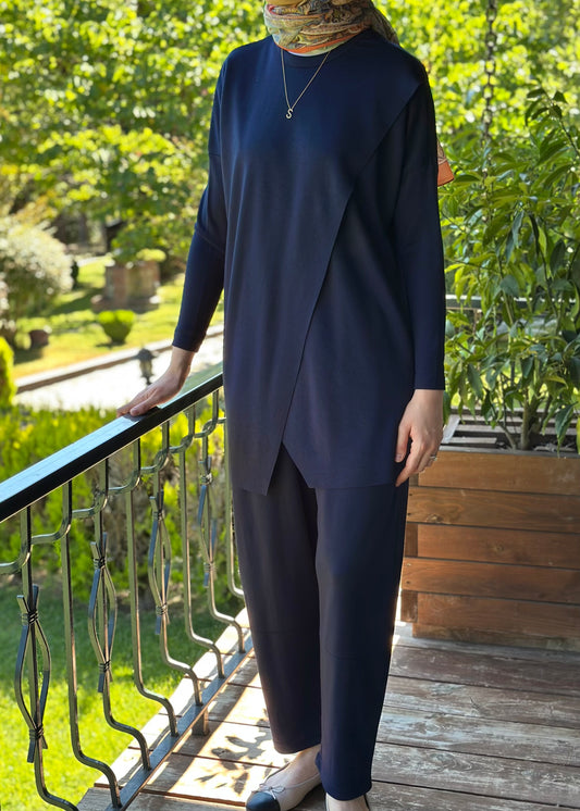 MODAL BAMBU OVERSIZE TAKIM LACİVERT