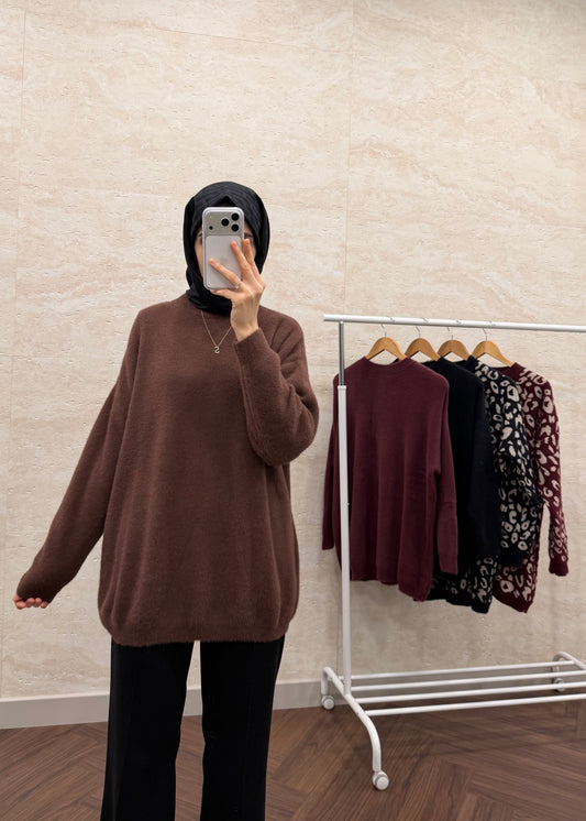 YUMOŞ SAKALLI KAZAK KAHVE