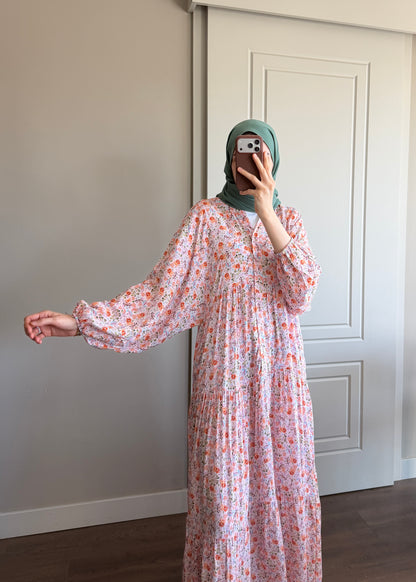 FLORA ELBİSE PEMBE
