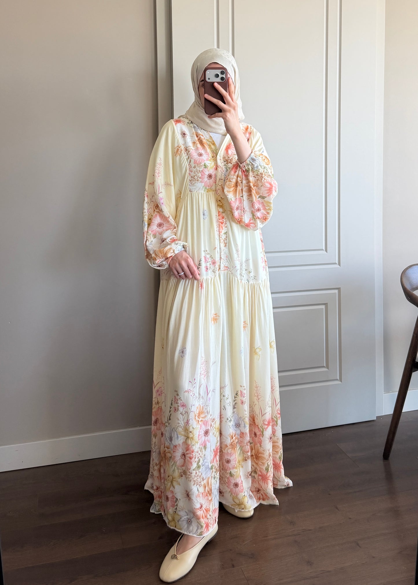 FLORA ELBİSE BUTTER YELLOW