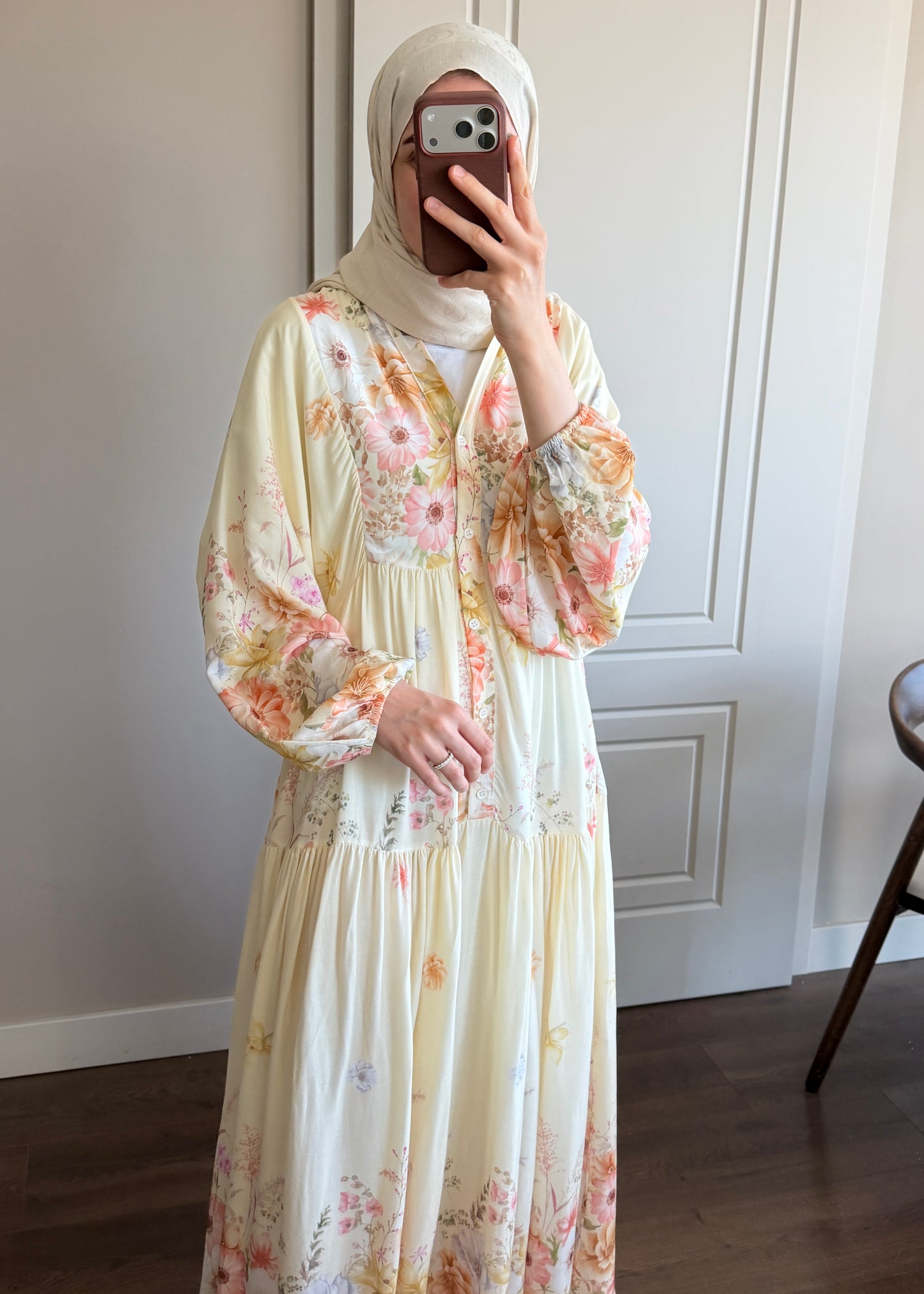 FLORA ELBİSE BUTTER YELLOW