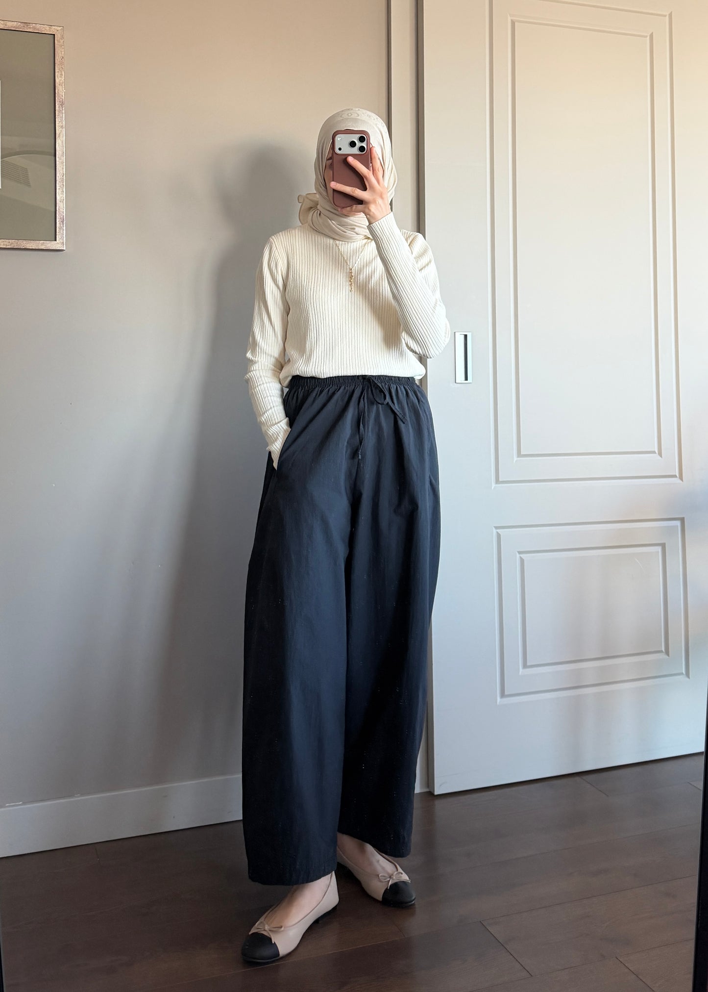 BARREL FIT PANTOLON SİYAH