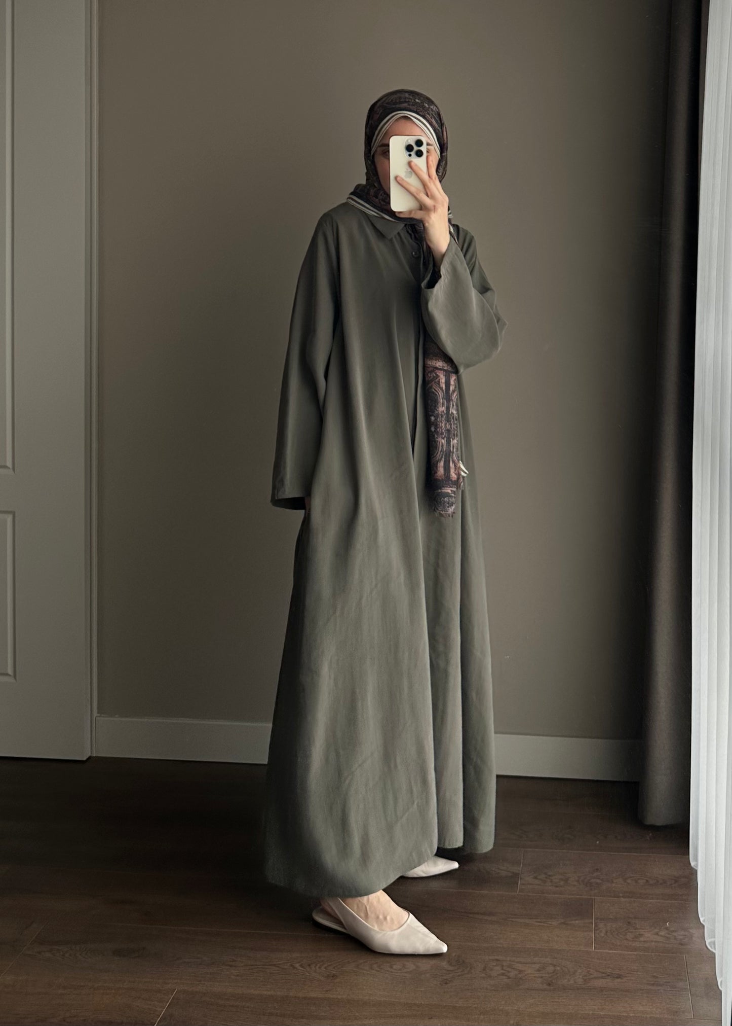 KUŞAKLI GÖMLEK ELBİSE HAKİ