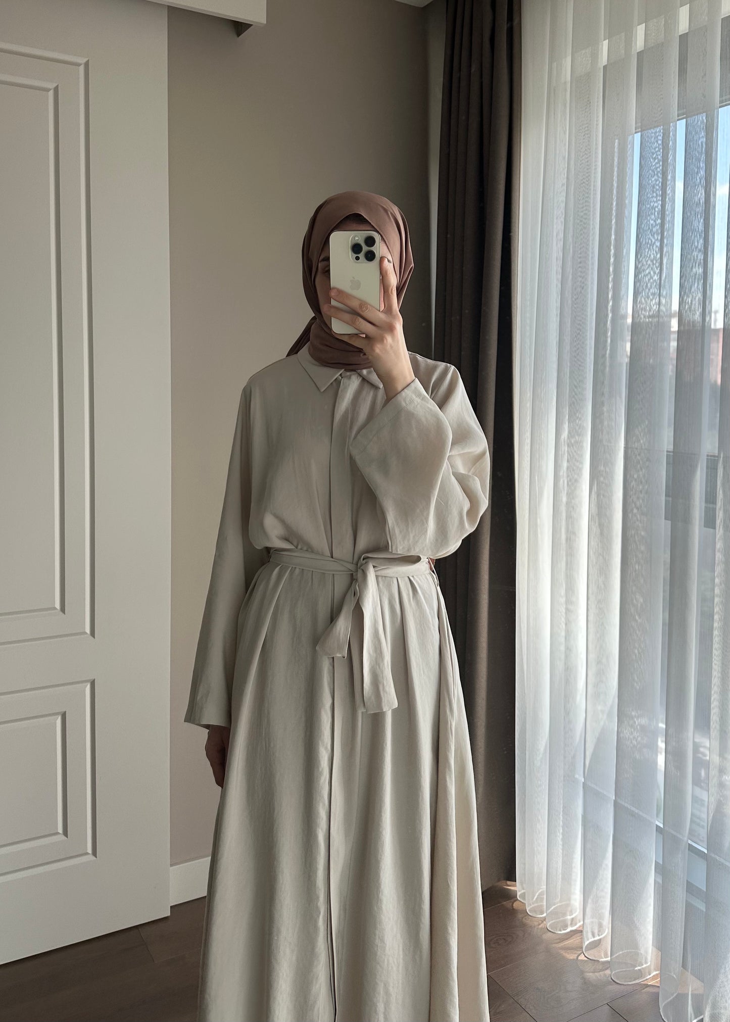 KUŞAKLI GÖMLEK ELBİSE TAŞ