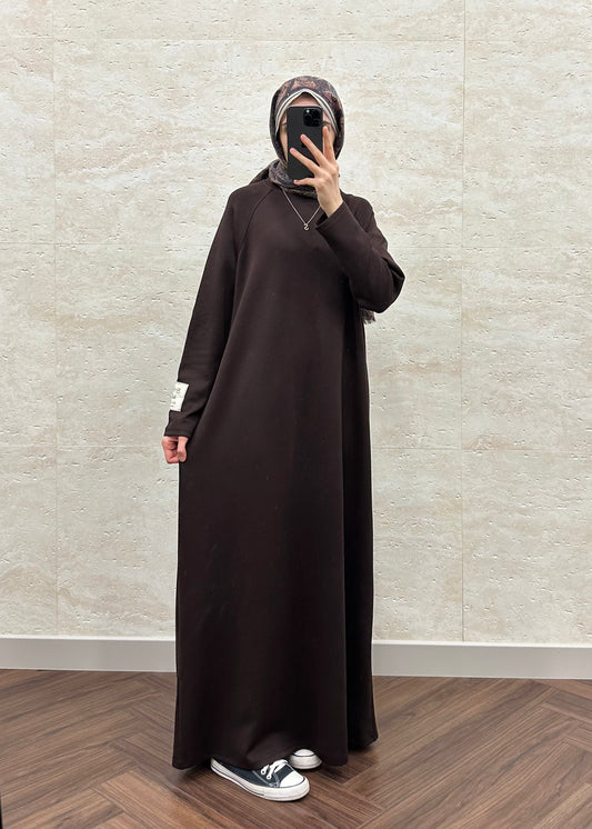 OYSH BASIC ELBİSE KAHVE